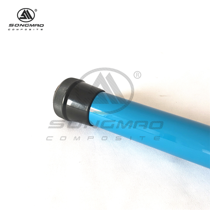 Detail of fiberglass antenna mast handle